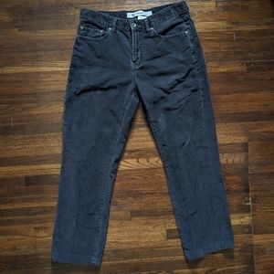 Gap Straight fit Corduroy Jeans Charcoal Gray